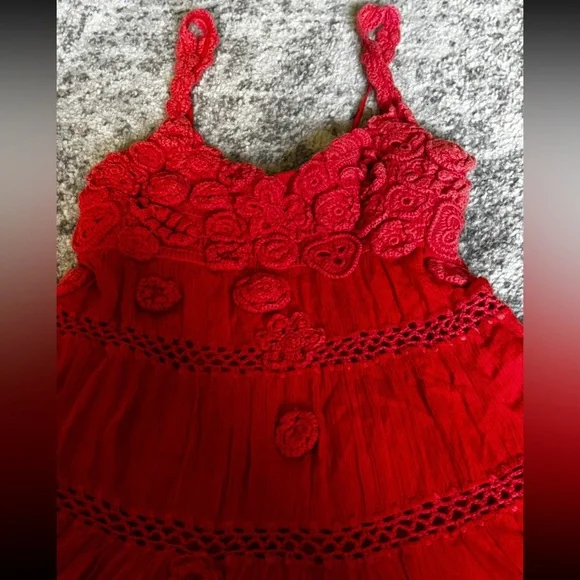 Free People Bali Sweet Dahlia Dress in Orange Size: Small - Picture 7 of 7